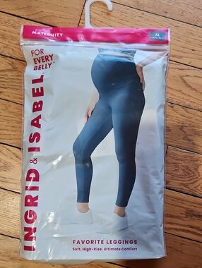 Ingrid & Isabel Slate Blue Maternity Leggings